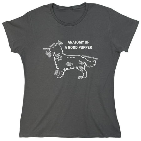 Anatomy Of A Good Pupper Sarcastic Humor Novelty Funny Women's Casual Tees