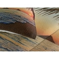 thumbnail image 3 of Ambesonne Hawaiian Quilted Coverlet 3 Pcs, Sunrise Lanikai Beach, King Size, Brown Blue, 3 of 4