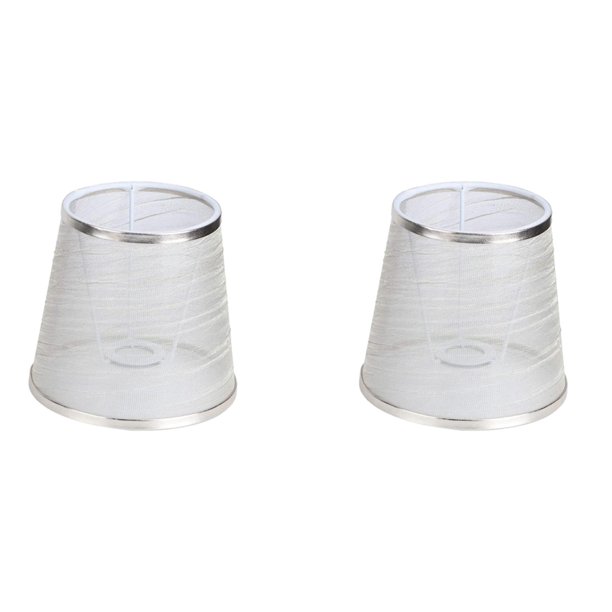 2x Mini lámpara transparente para mesita de noche, lámpara de tela, lámpara de pared, lámpara de escritorio, carcasa de repuesto