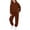 C275 Brown, variant on CONZONE Toddler Girls Sweatsuits 2 Piece Set Long Sleeve Solid Color Tops and Jogger Pants Soft Fall Winter Outfits for Girls Size 2-3 Years