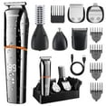 thumbnail image 1 of PRITECH Hair Trimmers,Beard Trimmer,6 in 1 Kit Electric Cordless Nose Trimmer Mens Grooming Trimmer for Beard Head Face and Body Waterproof IPX7 USB Rechargeable LED Power Display, 1 of 6