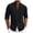 Black, variant on Zshosam Spring Dress Shirts for Men Men's Linen Vintage Pattern Old Style Shirt Casual Short Sleeve Button Down Retro Shirts Size L,(White L)