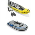thumbnail image 1 of Intex 2-Person Inflatable Kayak w/ Oars & Air Pump & 4 Person Boat w/ Oars &Pump, 1 of 12