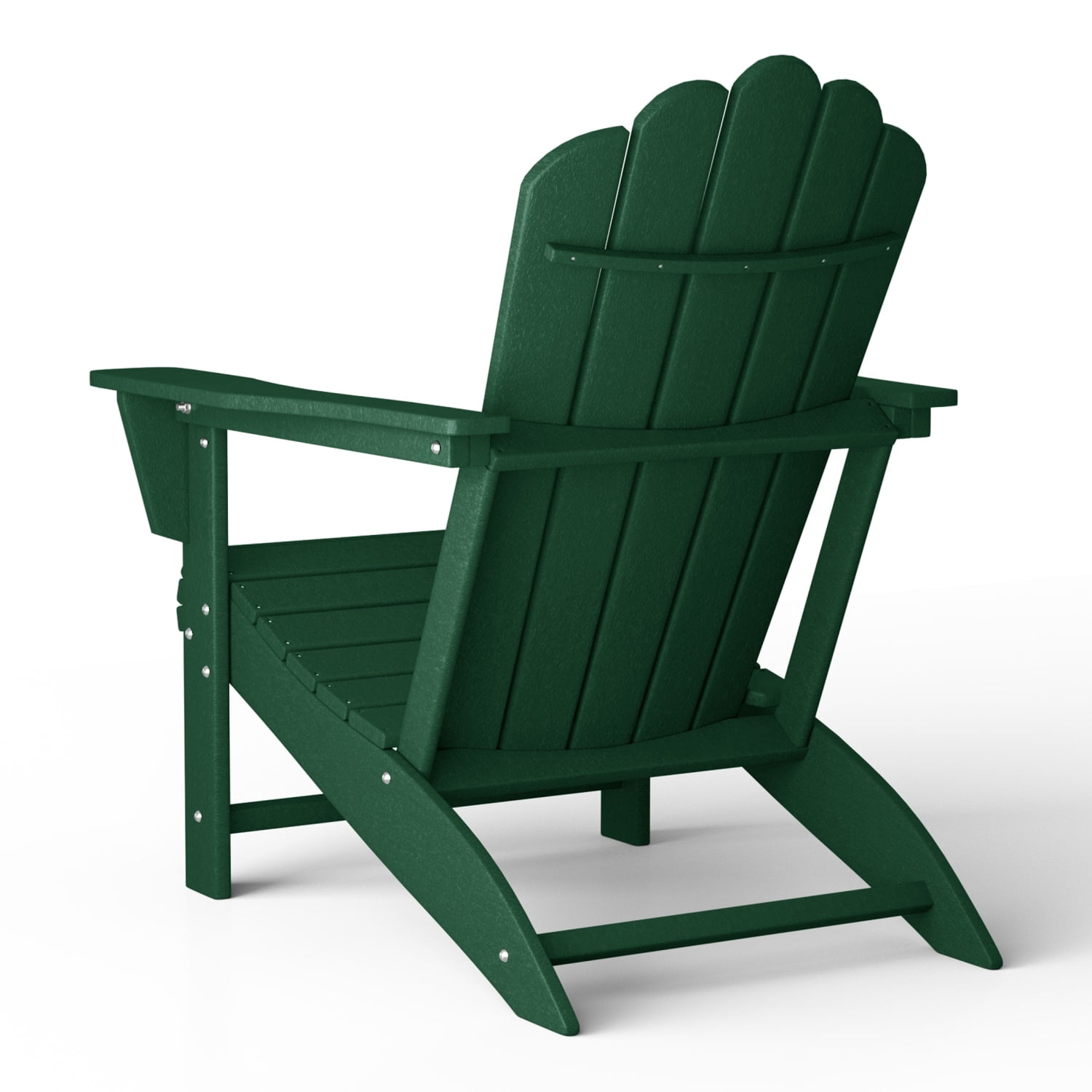 WestinTrends Highland Outdoor Patio HDPE Adirondack Chair With Cup Holder, Dark Green