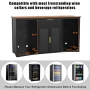 Long Coffee Bar Cabinet with Fridge Space, 70.1 M