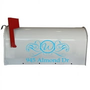 VWAQ Mailbox Personalized Monogram Street Address Decal Set