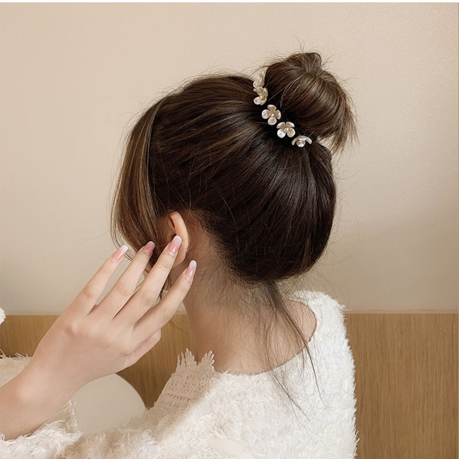 Women Crystal Hair Pin Twist Headband Hair Bun Maker Shaper Hairstyle Clip 