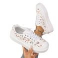 thumbnail image 5 of Willtoo Women’s Floral Print Platform Sneakers, Lace‑Up Low Top Thick Sole Casual Shoes Lightweight Fashion Walking Shoes Non Slip Daily Outdoor Wear Shoes, 5 of 5