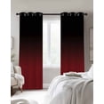 thumbnail image 2 of Blackout Curtains for Bedroom, Black Red Ombre Room Darkening Window Drapes for Living Room, Modern Abstract Art Gradient Thermal Insulated Grommet Curtains, 42x54 inch, 2 Panels, 2 of 9