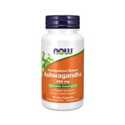NOW Supplements, Ashwagandha (Withania somnifera) 450 mg (Standardized Extract), 90 Veg Capsules