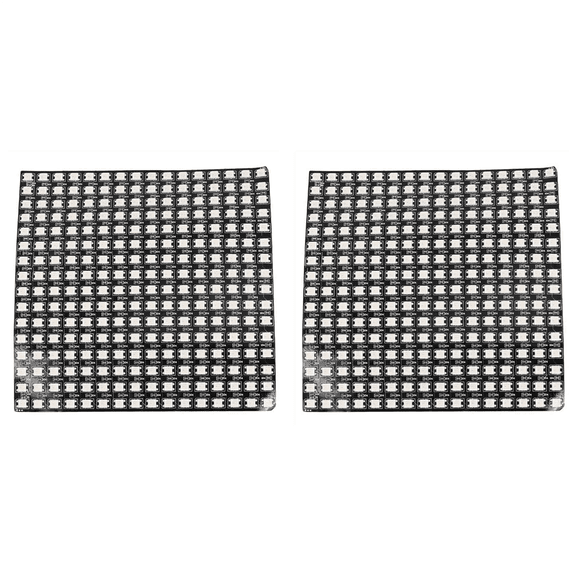 2X WS2812 RGB LED Matrix Panel Individually Addressable Flexible for Video Display, DC5V (16x16),2 x LED display light