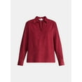 thumbnail image 5 of Time and Tru Women's Cotton Corduroy Popover Shirt with Long Sleeves, Sizes XS-XXXL, 5 of 5