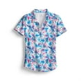 thumbnail image 7 of SCALES Wild Flowers Womens Short Sleeve Polo Marine, Large, 7 of 7