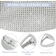 thumbnail image 5 of Sparkly Rhinestone Clutch Crossbody Purse - Evening Bags For Women for Weddings, Proms, and Parties, 5 of 6