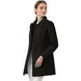 thumbnail image 3 of Abrigo Largo de Invierno Allegra K con cuello Peter Pan y Doble Botonadura Negro XS, 3 of 8