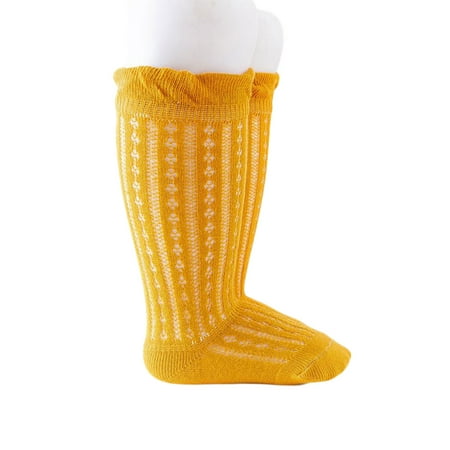 

Binpure Babies Stockings Solid Color Cotton Socks with Breathable Mesh