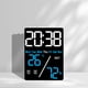 thumbnail image 4 of Reloj despertador digital LED | Pantalla LED multifuncional con fecha, semana, temperatura y humedad | Brillo ajustable, sensor de luz automático | Dos alarmas | Reloj portátil para dormitorio,, 4 of 6