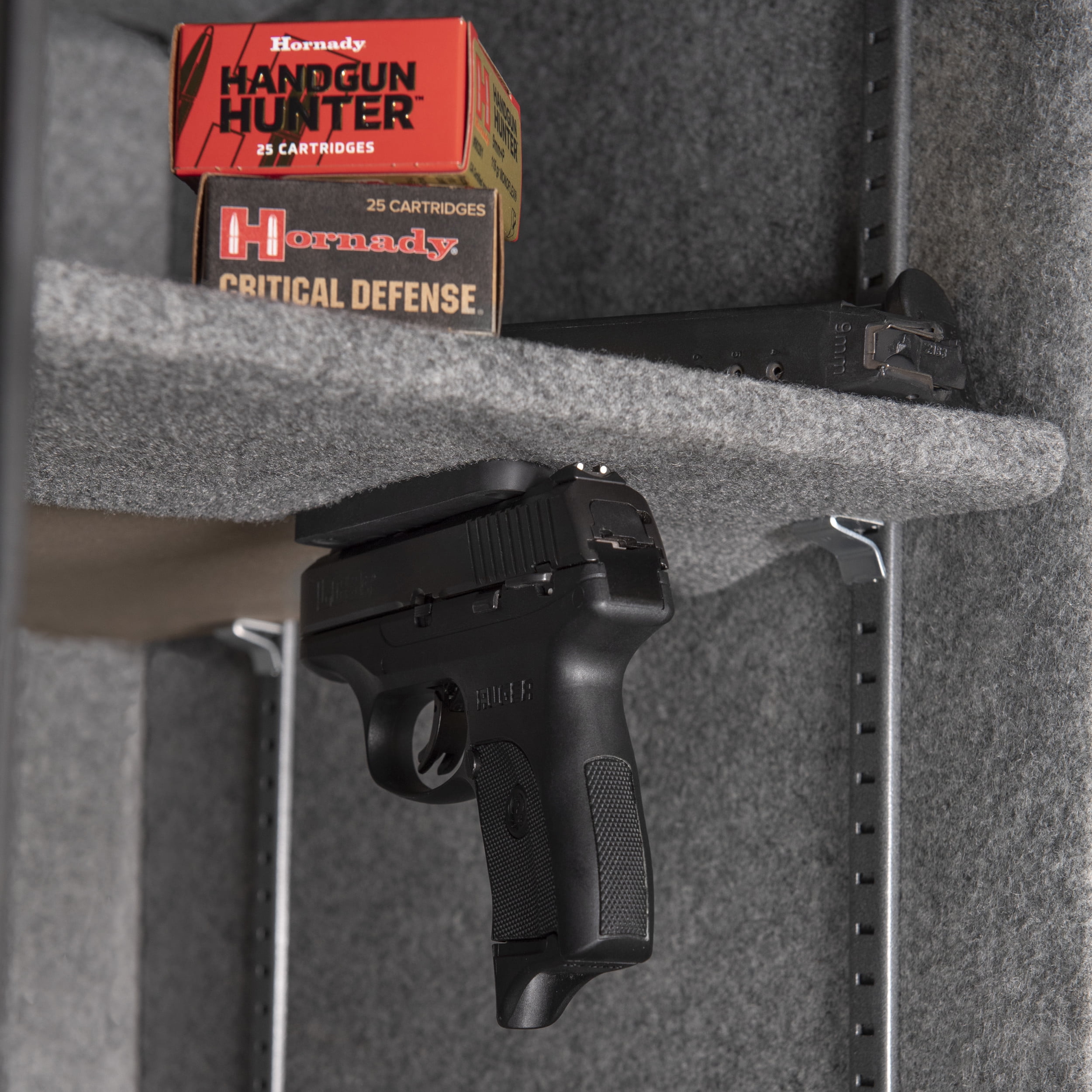 Allen Company Rubber Coated Magnetic Handgun Mount, 20 lbs., Black, Cast Metal, Magnet, Pistol Gun Case Magnet