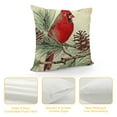 thumbnail image 4 of SHANXI I Am Always with You Cardinal Red Birds Decorative Throw Pillow Cover Pine Cones Berry Cushion Case Decor, Winter Holiday Memorial 24x24in, 4 of 5