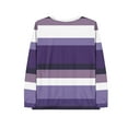 thumbnail image 3 of Womens Fall Clothes, Long Sleeve Shirts for Women Fashion Loose Fit Striped Printed V Neck T Shirt Tops S-2XL, 3 of 4