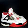 thumbnail image 1 of Nike Air Jordan 4 Retro OG GS Fire Red 2020 Men's Shoes - Size 4, 1 of 5