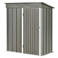 thumbnail image 4 of Topcobe 5ft W x 3ft L Garden Shed, Outdoor Storage Shed, Corrosion Resistant Metal Garden Shed with Locking Door, Gray, 4 of 16
