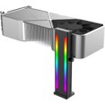 thumbnail image 1 of Support de GPU ZOUSSIQI, Base Magnétique pour Carte Graphique ARGB, Support de GPU Coulissant et Ajustable pour Carte Graphique d'Ordinateur, Interface Mâle 5V 3 Broches, Alliage d'Aluminium (Noir) CA919-19314, 1 of 9