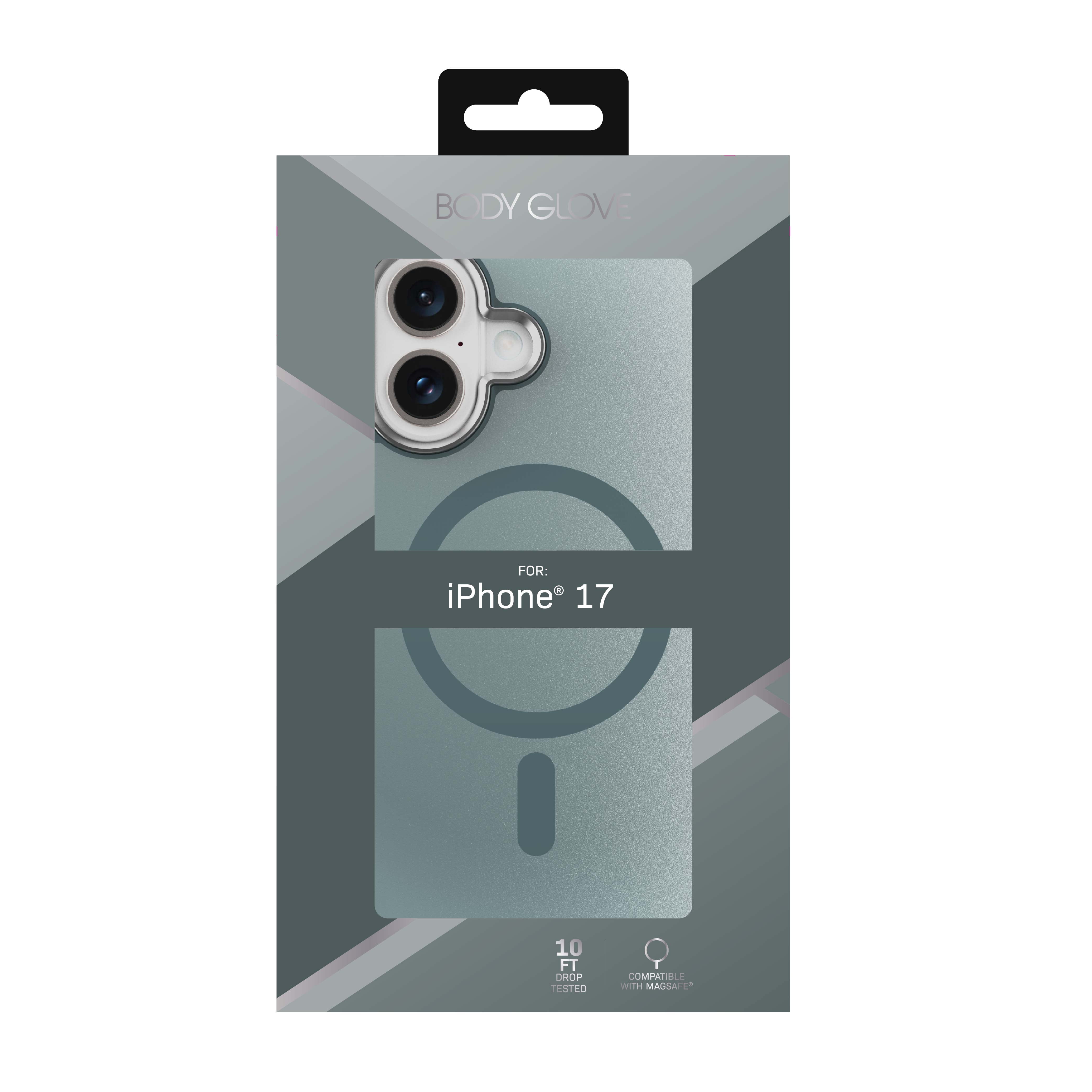 Body Glove Reflector Phone Case for iPhone 17, MagSafe Compatible - Metallic Gray