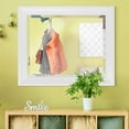 thumbnail image 2 of Head West Contemporary Glossy White Framed Beveled Accent Wall Vanity Mirror - 27.5 x 33.5, 2 of 6