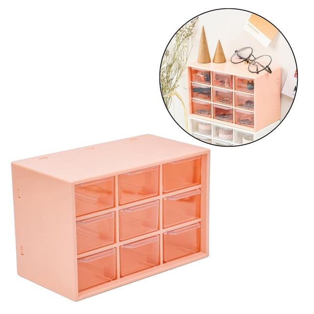 Escritorio de Plástico Perfecl Apilable Rosa 9 Cajones