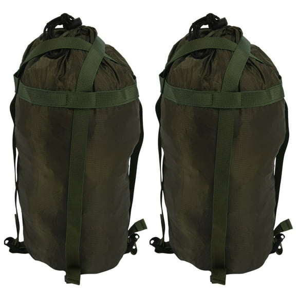 2X de Dormir Al Aire Libre de Compresión de Dormir Impermeable para Acampar Bolsa de Almacenamiento Equipo de Campamento Ejercito Verde