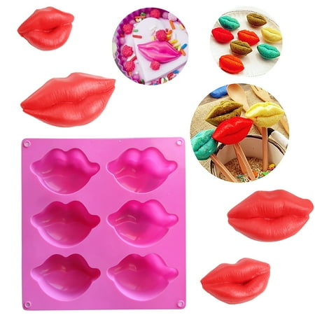 

Vikudaty Silicone Red For Chocolate Cake Lips Molds Sexy Molds Wedding Large Molds Valentine Decoration Baking Lip 3D Collection Kisses Silicone Chocolate Party Cake Mould 2022 kitchen