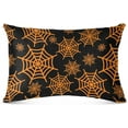 thumbnail image 2 of GZHJMY Halloween Cobweb Pillowcase Plush Pillowcase for Hair and Skin, Soft Standard Size Pillow Cases Zippered Queen Pillow Case Set of 1-20x40in Home Decor, 2 of 7