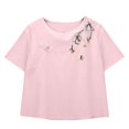 thumbnail image 6 of Plus Size Womens Clothes Kelon Women's Tops Short Sleeve Shirts Crew Neck Linen Cotton Work Blouses Business Casual Outfits, 3XL, 6 of 9