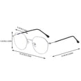 thumbnail image 4 of Yinanstore Irregular Glasses Transparent Full Rimmed Blocking Eyewear Metal Spectacle Anti Eye Fatigue for Game Computers -, 4 of 4