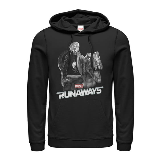 Men's Marvel Runaways Chase & Old Lace  Pull Over Hoodie Black Large