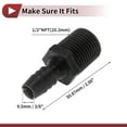 thumbnail image 4 of Conector de Tubería Recta de Rosca Macho de Plástico Unique Bargains 3/8" OD 1/2" NPT Negro 6 Pcs, 4 of 7