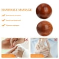 thumbnail image 3 of SHINYPASING 2 Pcs Masseur à Main Rouleau Bois Brun Foncé Soulagement du Stress Temps Libre, 3 of 7