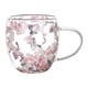 thumbnail image 4 of Tazas de café de vidrio transparente de doble pared con flores secas GHYJPAJK, tazas creativas de vidrio transparente con asa, taza de vidrio con doble aislamiento, taza de café de vidrio de 350 ml, 4 of 8