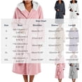 thumbnail image 3 of qolati Soft Robe for Women Warm Long Sleeve Plush Warm Winter Housecoat Spa Towel After Shower Lightweight Fluffy Long Hooded Bathrobe with Pockets, 3 of 4