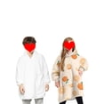 thumbnail image 4 of goowrom Family Cartoon Digital Printing Lamb Wool Warm Hooded Blanket, 4 of 9