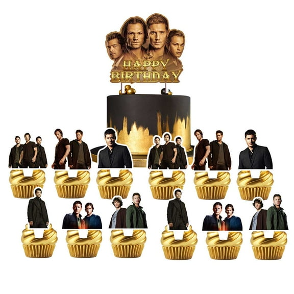 Supernatural Cake Topper Cupcake Set Party Supplies Decoration Birthday Decor Kit