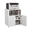 White, variant on Metal Printer Stand with Storage Shelf, 3d Printer Cabinet on Wheels with Doors, Heavy Duty Under Desk File Cabinet for Home Office and Small Spaces Black