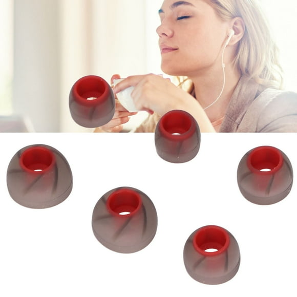 Embouts d'Oreille 6 Pcs Embouts d'Écouteurs en Silicone Isolation Douce du Bruit 3 Tailles Bouchons d'Oreilles de Remplacement pour Trou de Son de 4.5-6.5mm