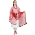 thumbnail image 5 of Phagun Net Dupatta Long Stole Scarf Women Ethnic Wrap Hizab Gift For Her-Maroon, 5 of 5