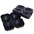 thumbnail image 3 of Bandeja de cubos 3D, moldes de diamante para cubitos de hielo de silicona, congelador, bandeja de cubitos de hielo de silicona flexible negra, esferas de hielo de fusión ultra lenta, whisky, whisky escocés, cóctel Highball o vasos de licor Sailing Electrónica, 3 of 5