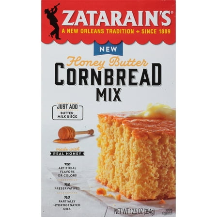 Pack Of 2 Zatarain's Honey Butter Cornbread Mix, 12.5 oz (Package May Vary)