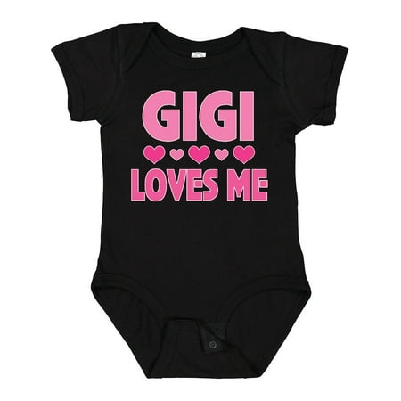

Inktastic Gigi Loves Me Granddaughter Valentine Gift Baby Girl Bodysuit