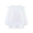 thumbnail image 4 of MIASHUI Stylish Girls Long Sleeve Tops for Halloween European Style Cartoon Print Knit Pullover with Unique Flying Sleeve Design for Kids White,6-7 Years, 4 of 6