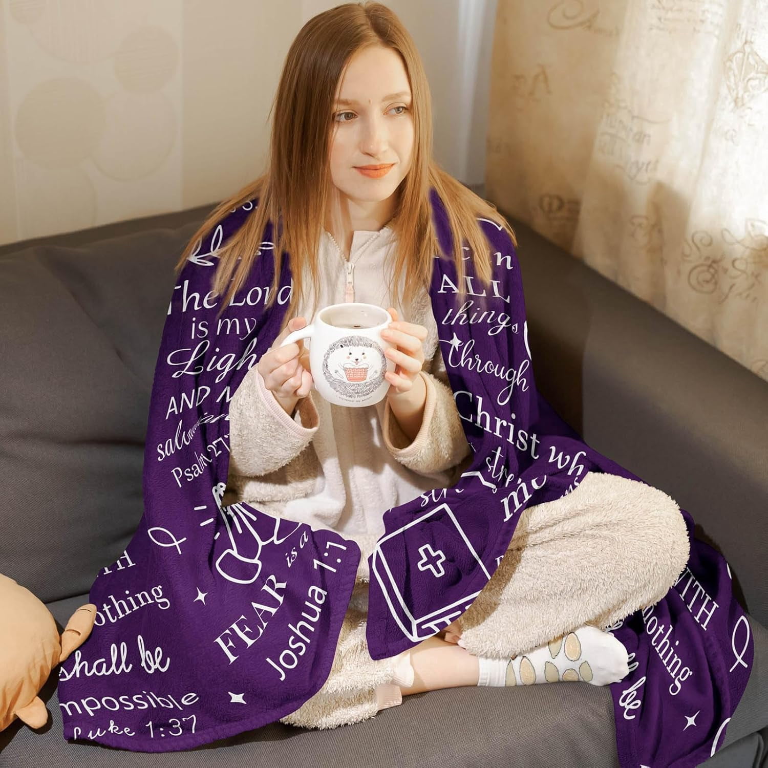 Cancer Care Gifts for Women Blanket, Breast Cancer Gifts for Woman, Chemotherapy Must Haves for Women, Cancer Comfort Gifts Chemo Patients Throw Blankets